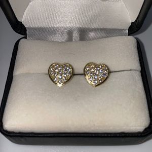 10K Solid Gold Heart Shape Earrings
